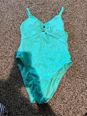 Target One-Piece Swimsuit in Aqua Green